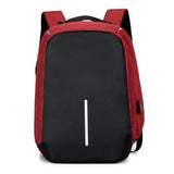 Anti-theft Bag Men Laptop Rucksack Travel Backpack USB Charger College