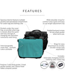 Obersee Madrid Diaper Messenger Bag Convertible Backpack Viola