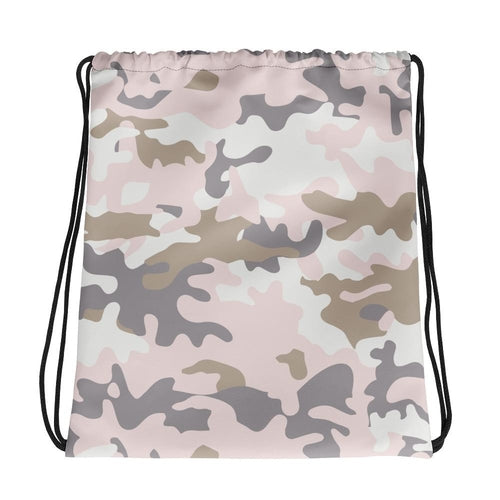 Pastel Camouflaged Drawstring Backpack